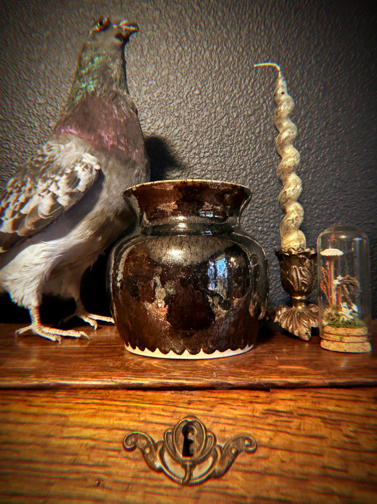 *Seconds* Ceramic Wolf & Moon Pot