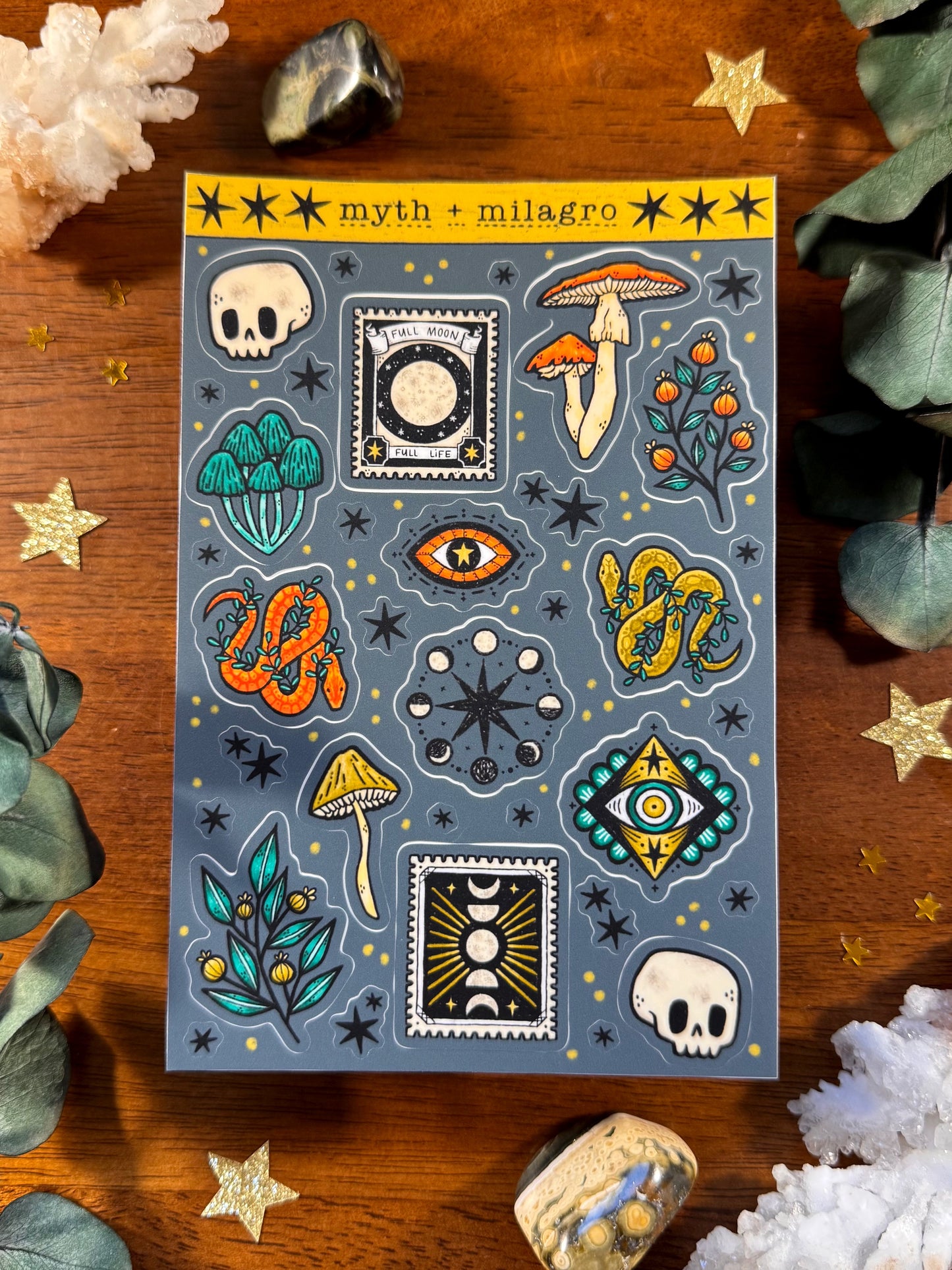 Favored Treasures Waterproof Vinyl Sticker Sheet