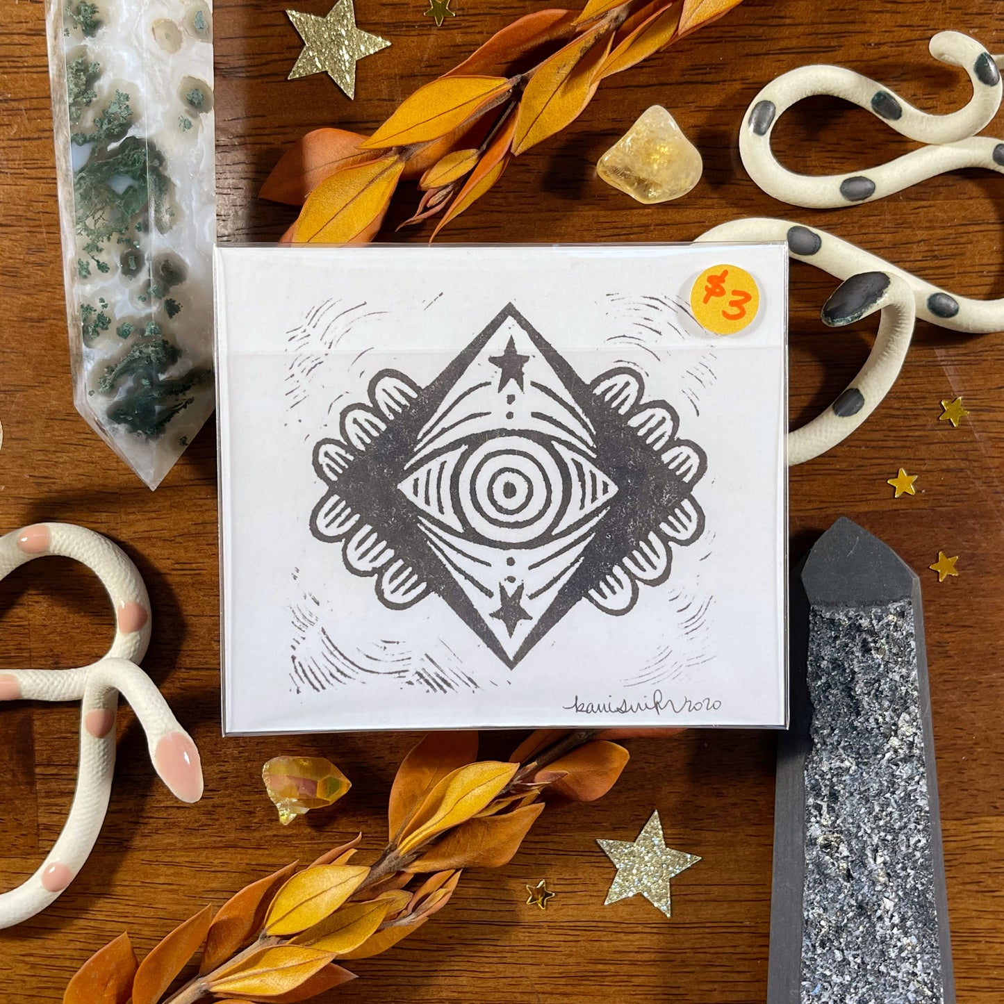Mini Eye Block Print
