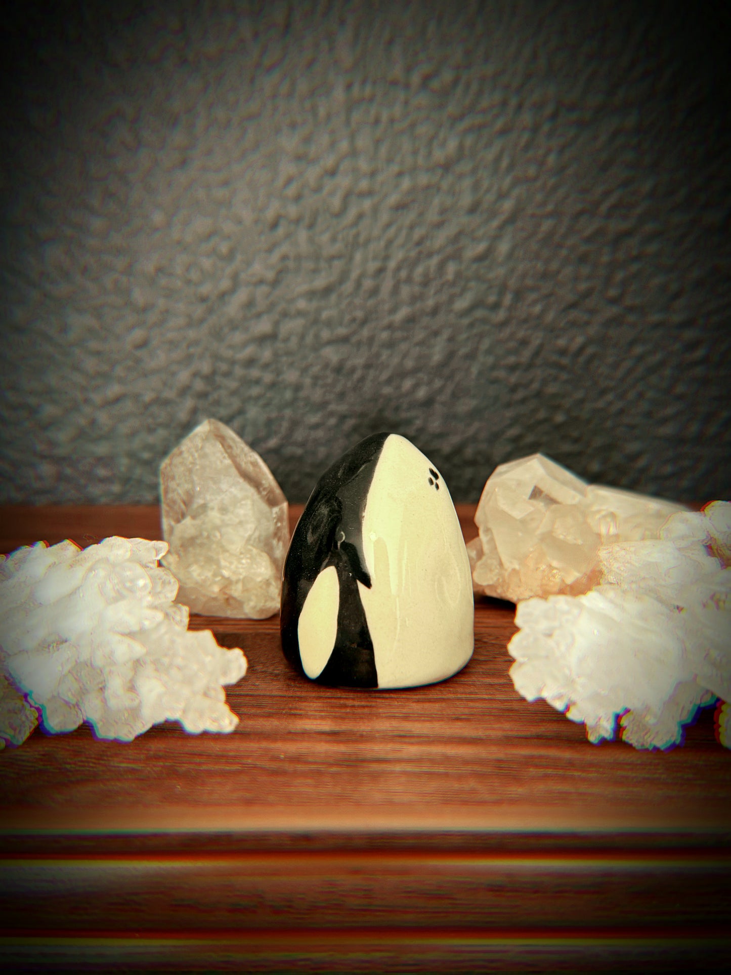 Ceramic Spyhopping Orca/Killer Whale Figurine