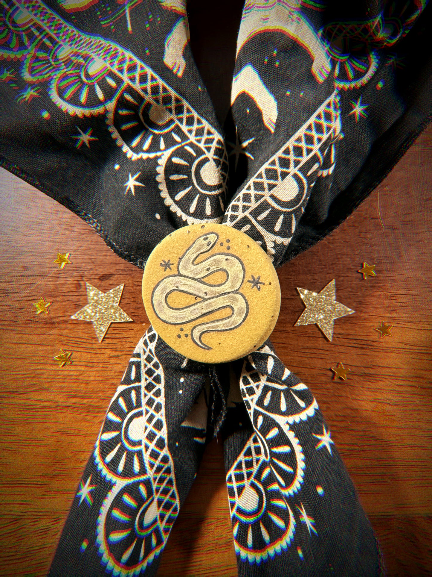 Ceramic Snake Bandana Slide