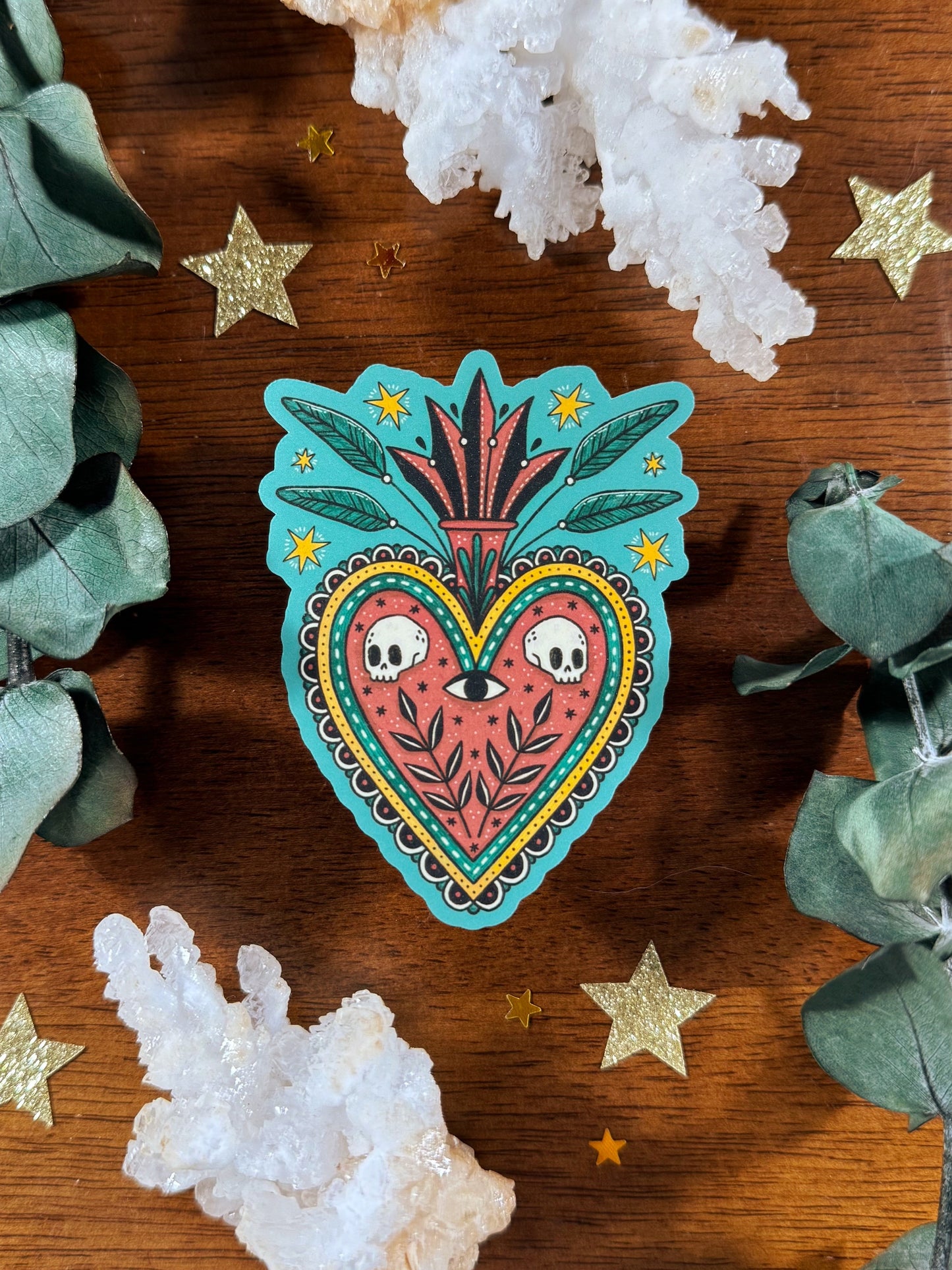 Milagro - Sacred Heart Vinyl Sticker