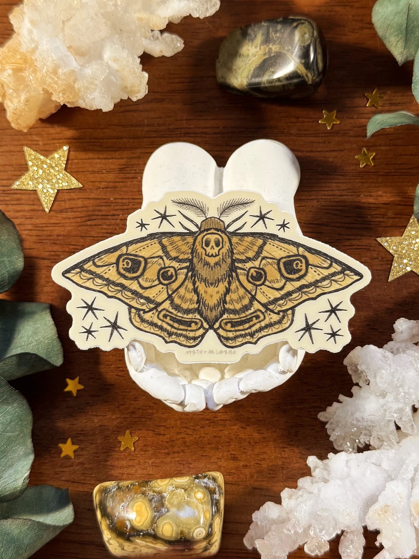 Moth Die Cut Waterproof Vinyl Sticker