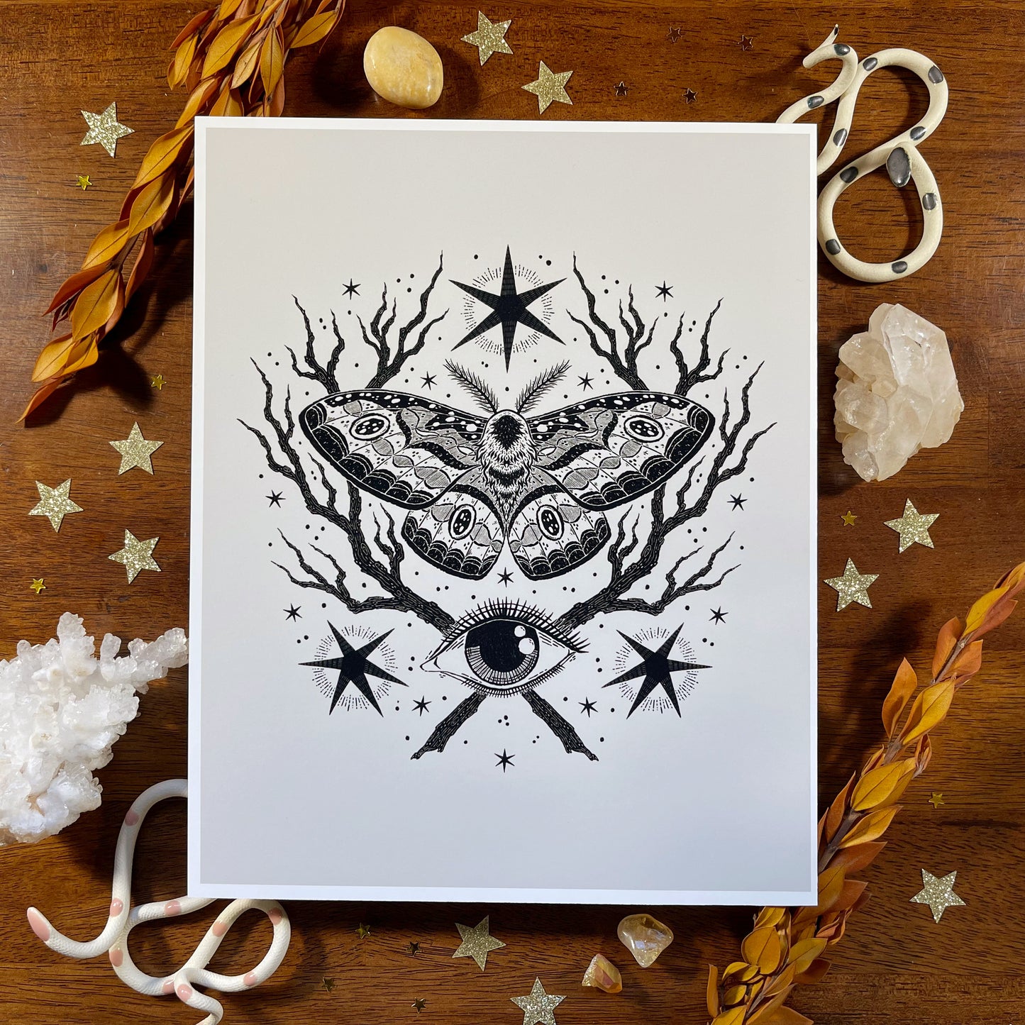 Moth Mystic Art Print