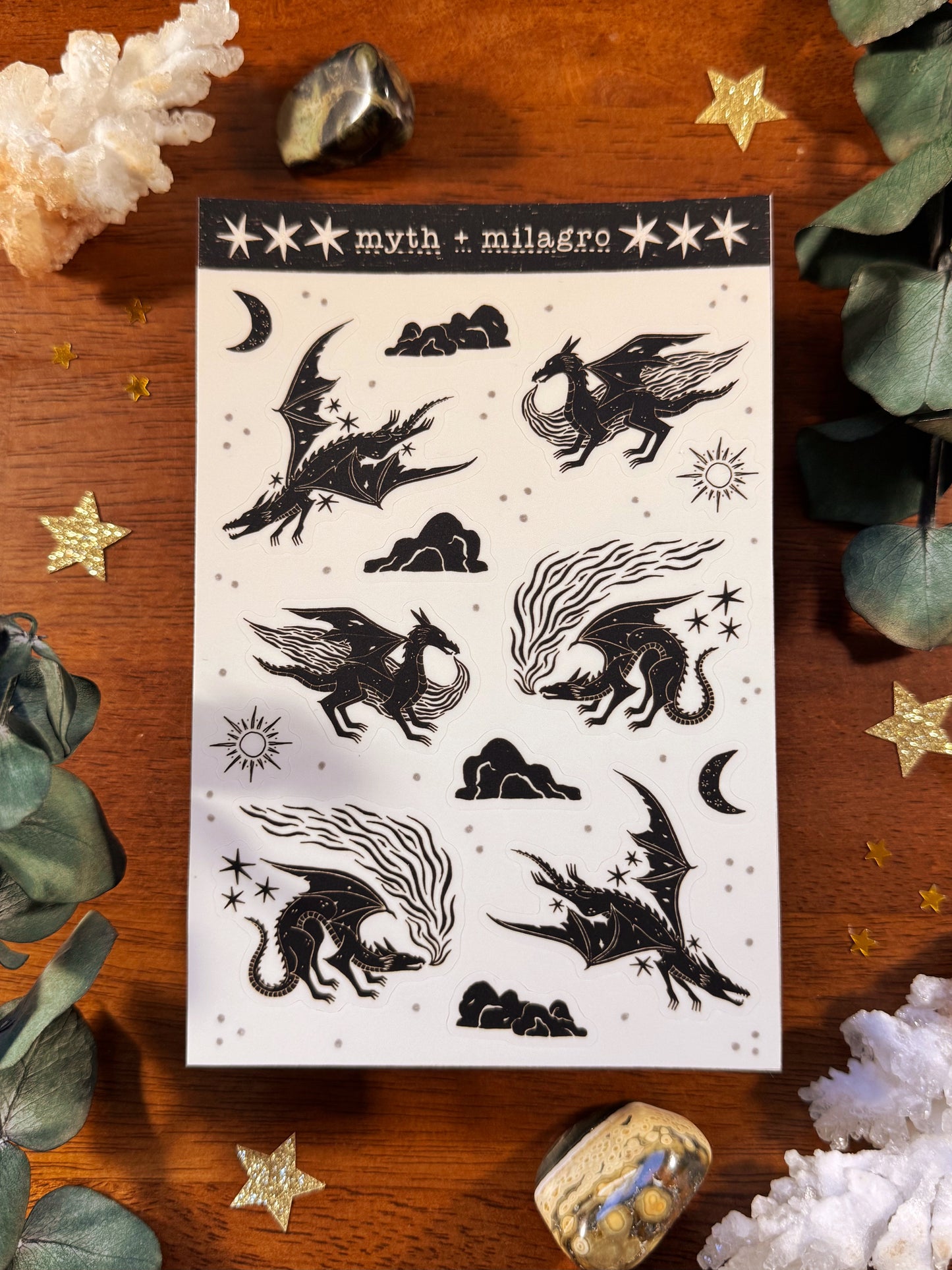 Smolder of Dragons Waterproof Vinyl Sticker Sheet