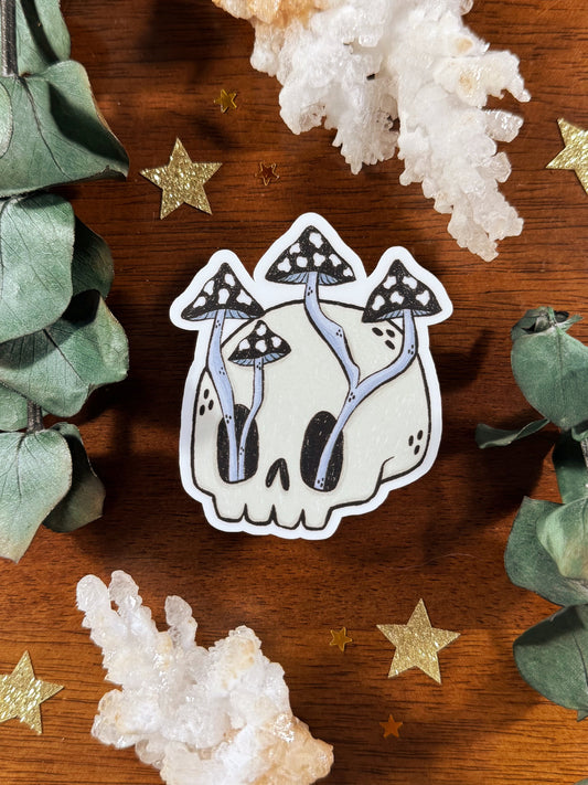 Mushroom Skull Die Cut Sticker