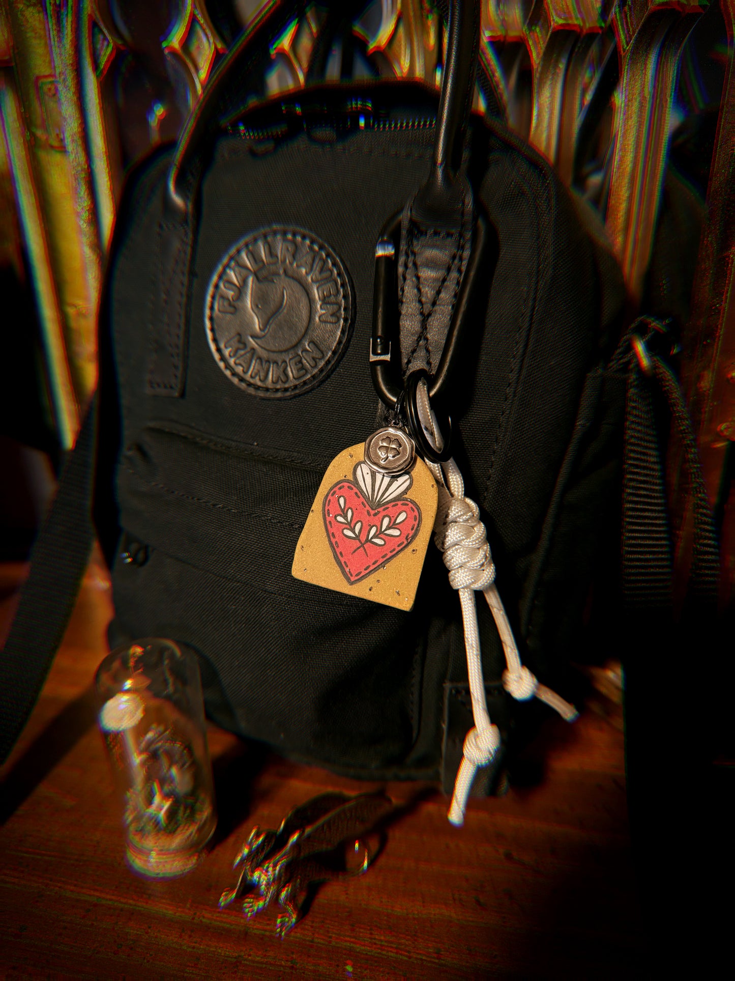 Ceramic Milagro/Sacred Heart Bag Charm/Keychain