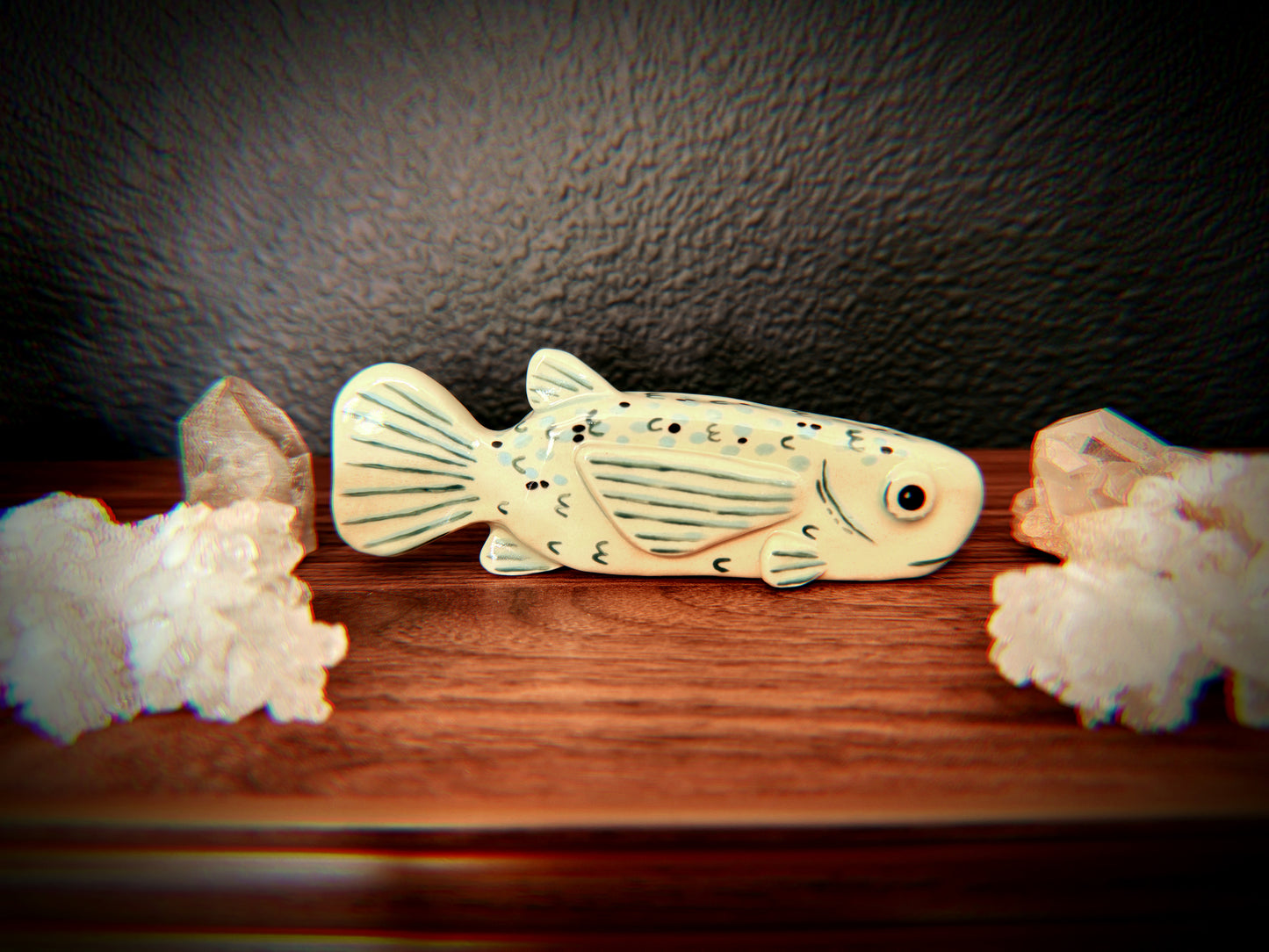 Ceramic Mullet Fish Figurine