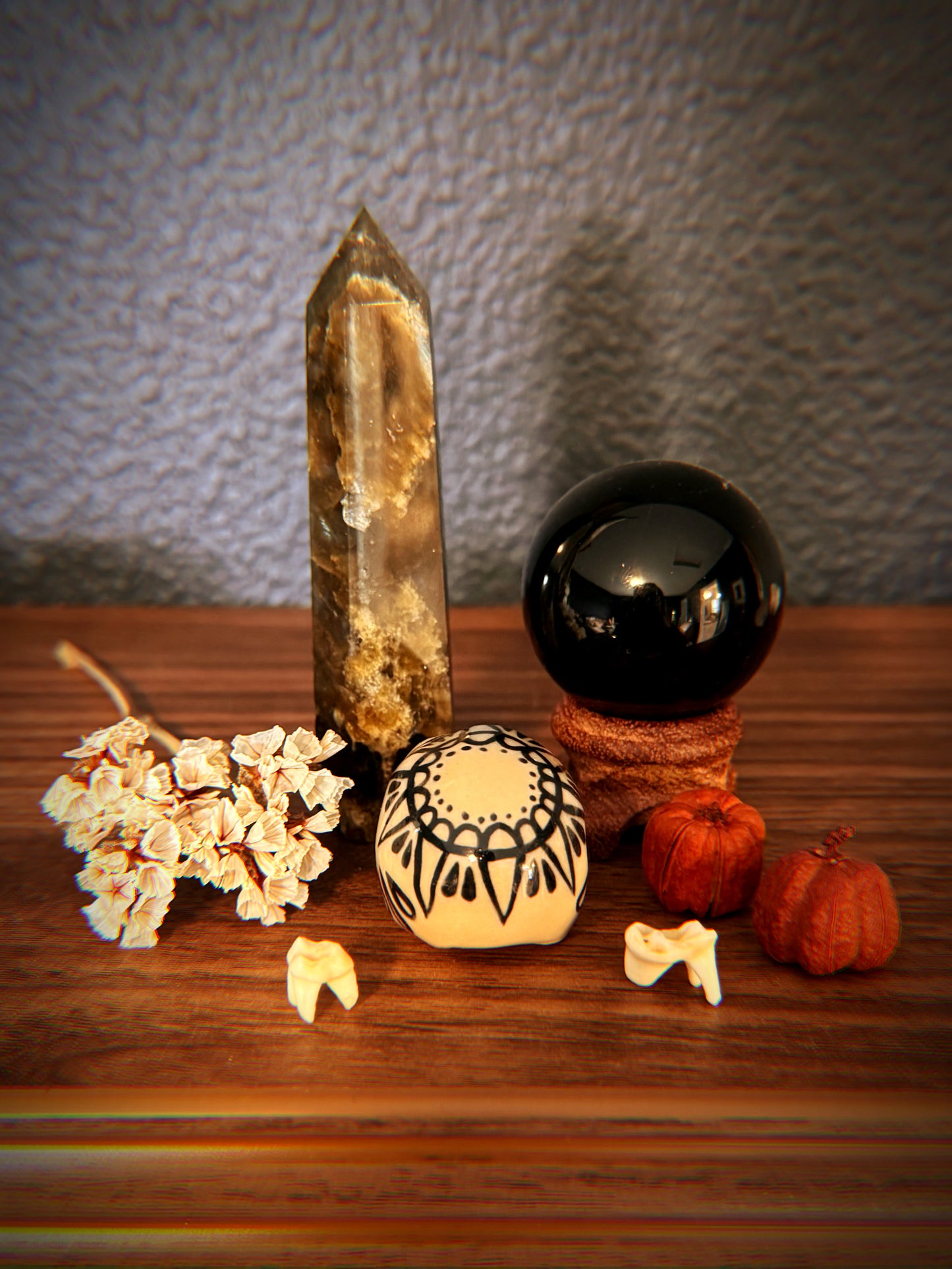 Mini Ceramic Sugar Skull Figurine