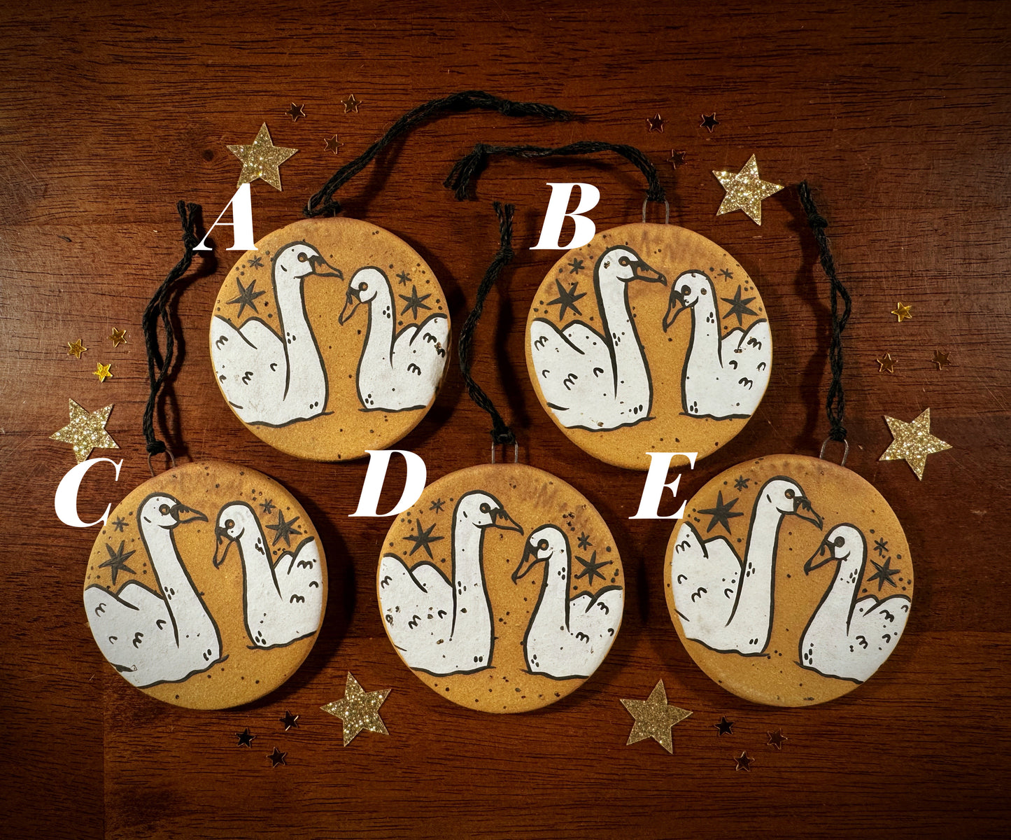 *Seconds* Ceramic Swan Ornament/Wall Hanging