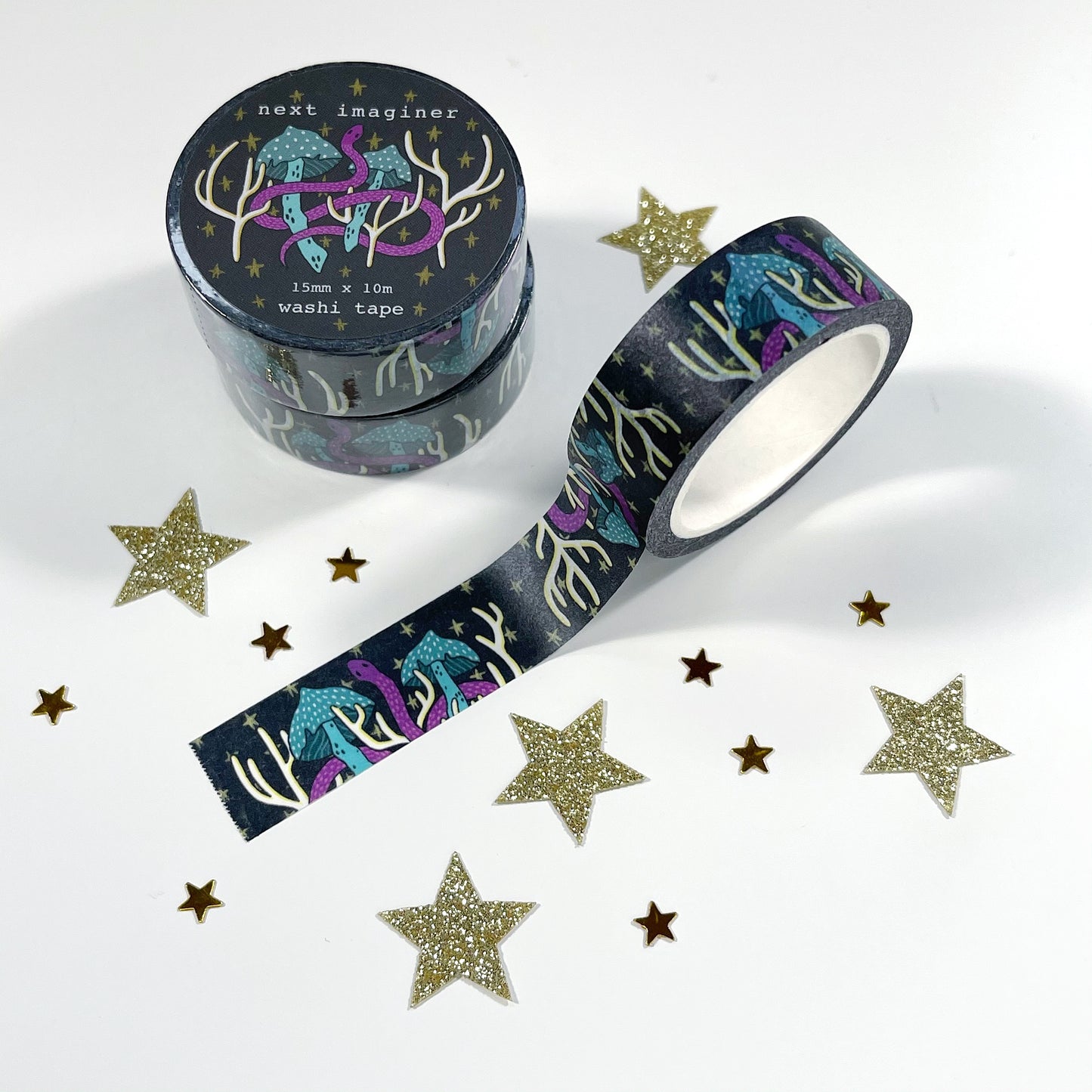 Snake & Mushroom Washi Tape