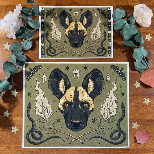 African Wild Dog Art Print