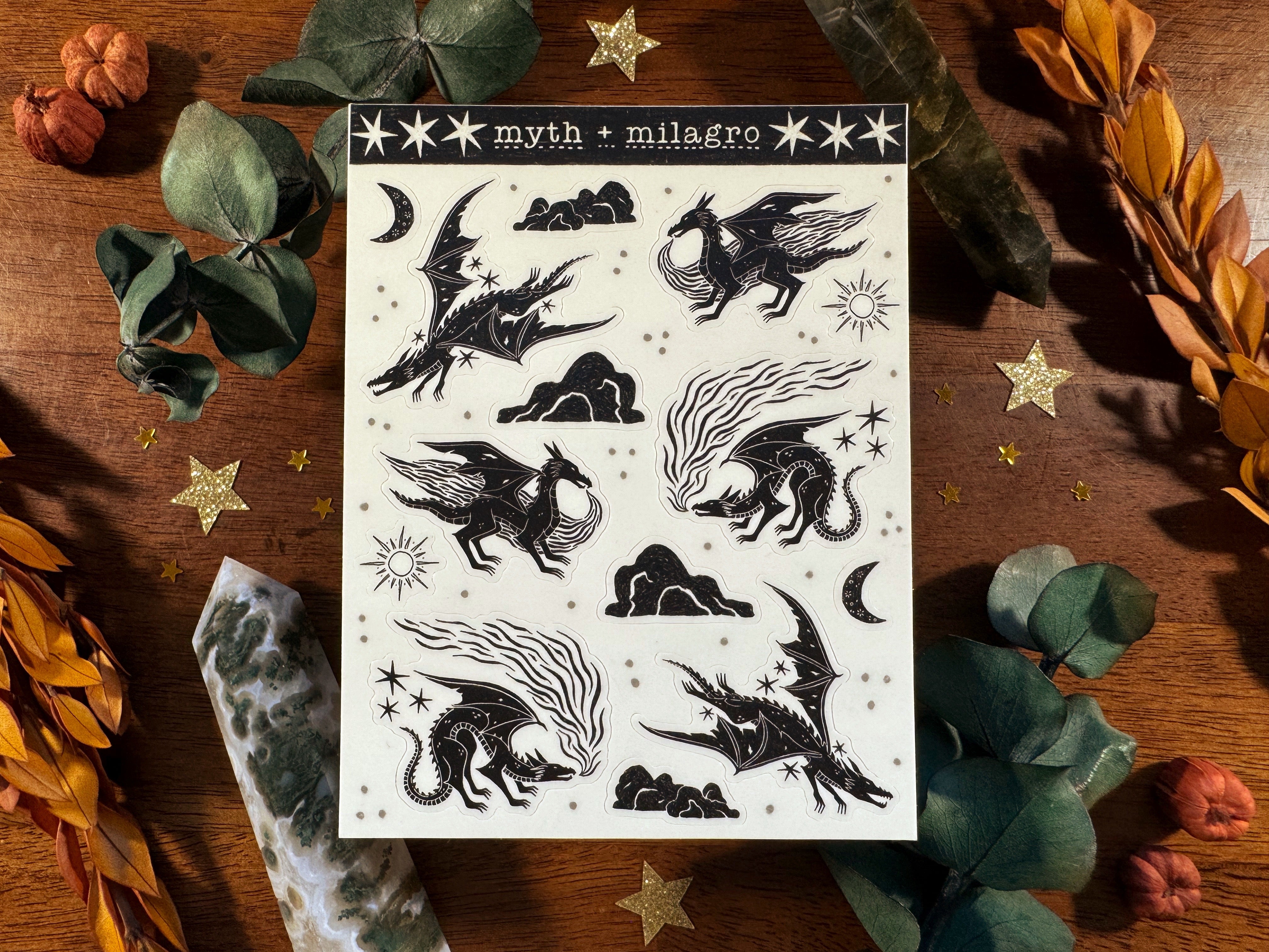 Sticker sheets – Myth and Milagro