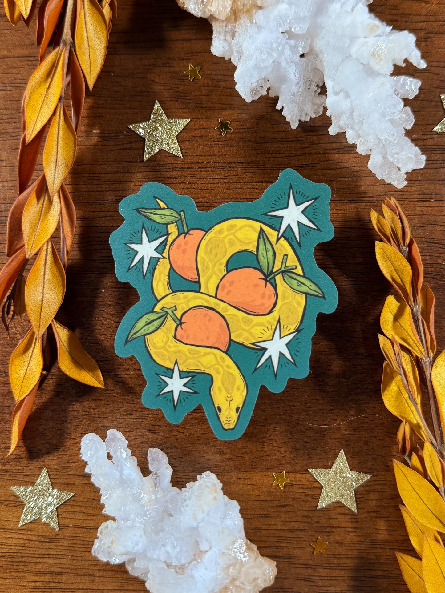 Citrus Serpent Die Cut Vinyl Sticker