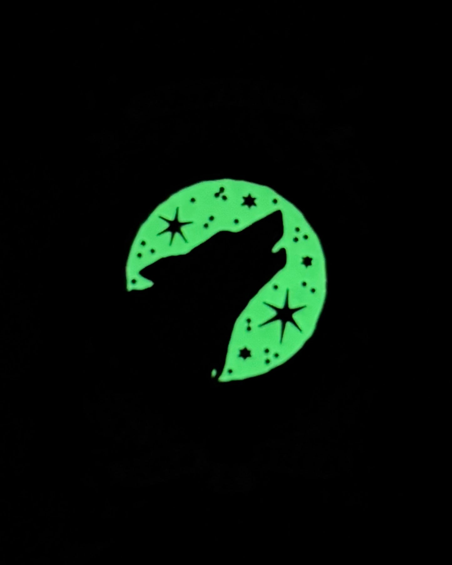 Lunar Wolf Glow-In-The-Dark Hard Enamel Pin