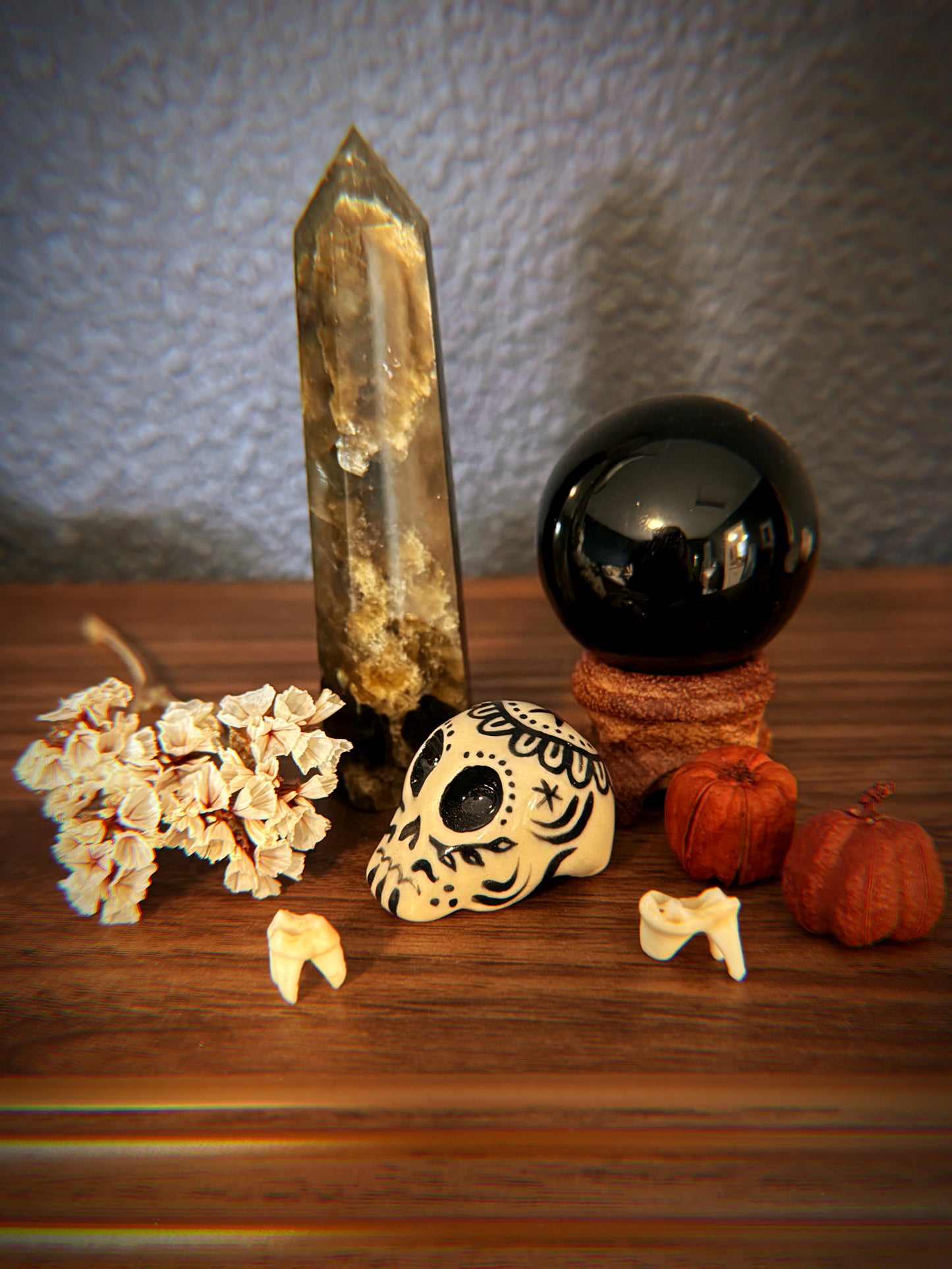 Mini Ceramic Sugar Skull Figurine