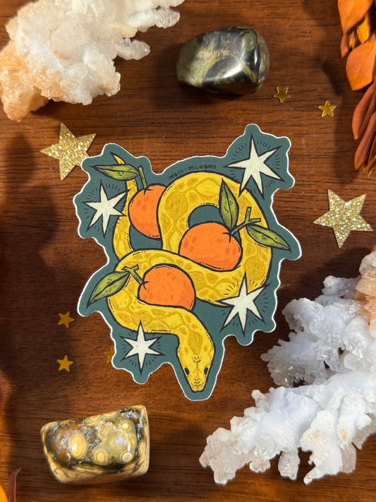 Citrus Serpent Die Cut Waterproof Vinyl Sticker