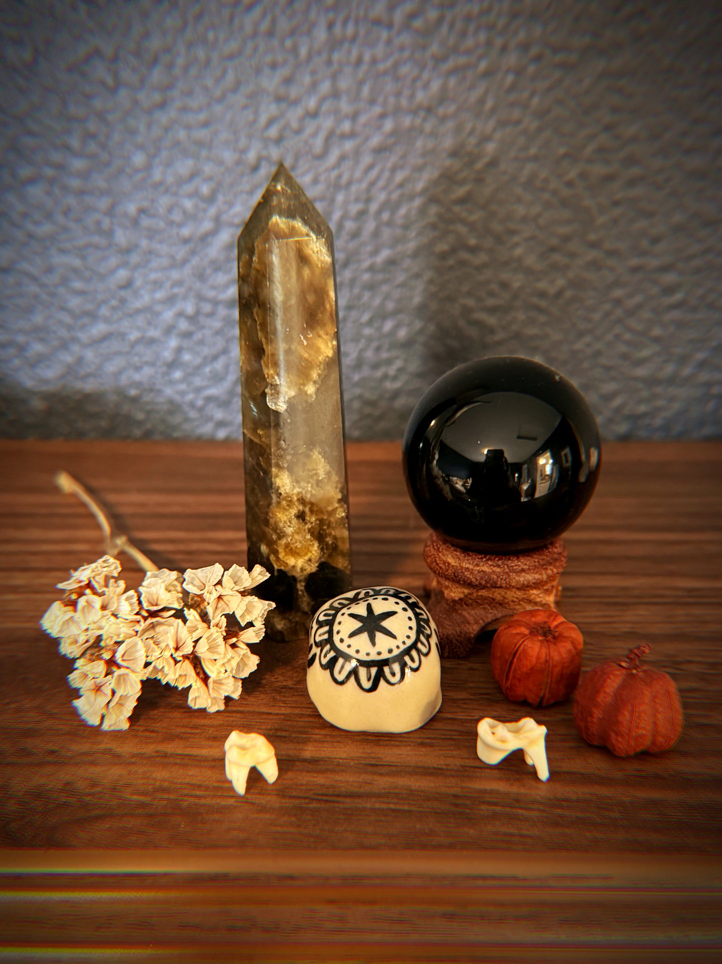 Mini Ceramic Sugar Skull Figurine