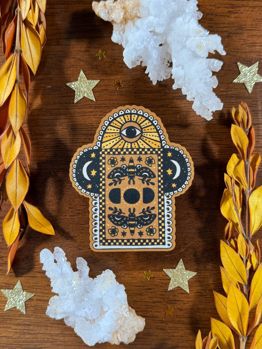 Moth Mexican Shrine Vinyl Die Cut Sticker