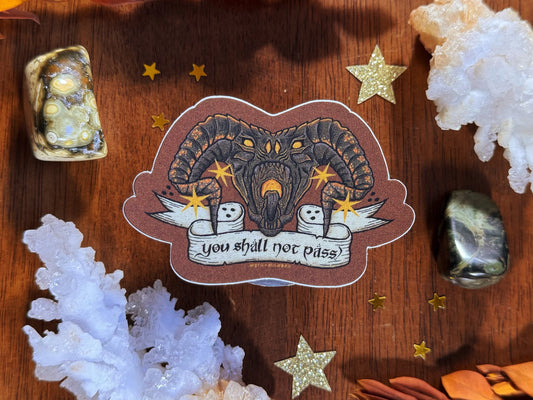 Balrog Die Cut Waterproof Vinyl Sticker
