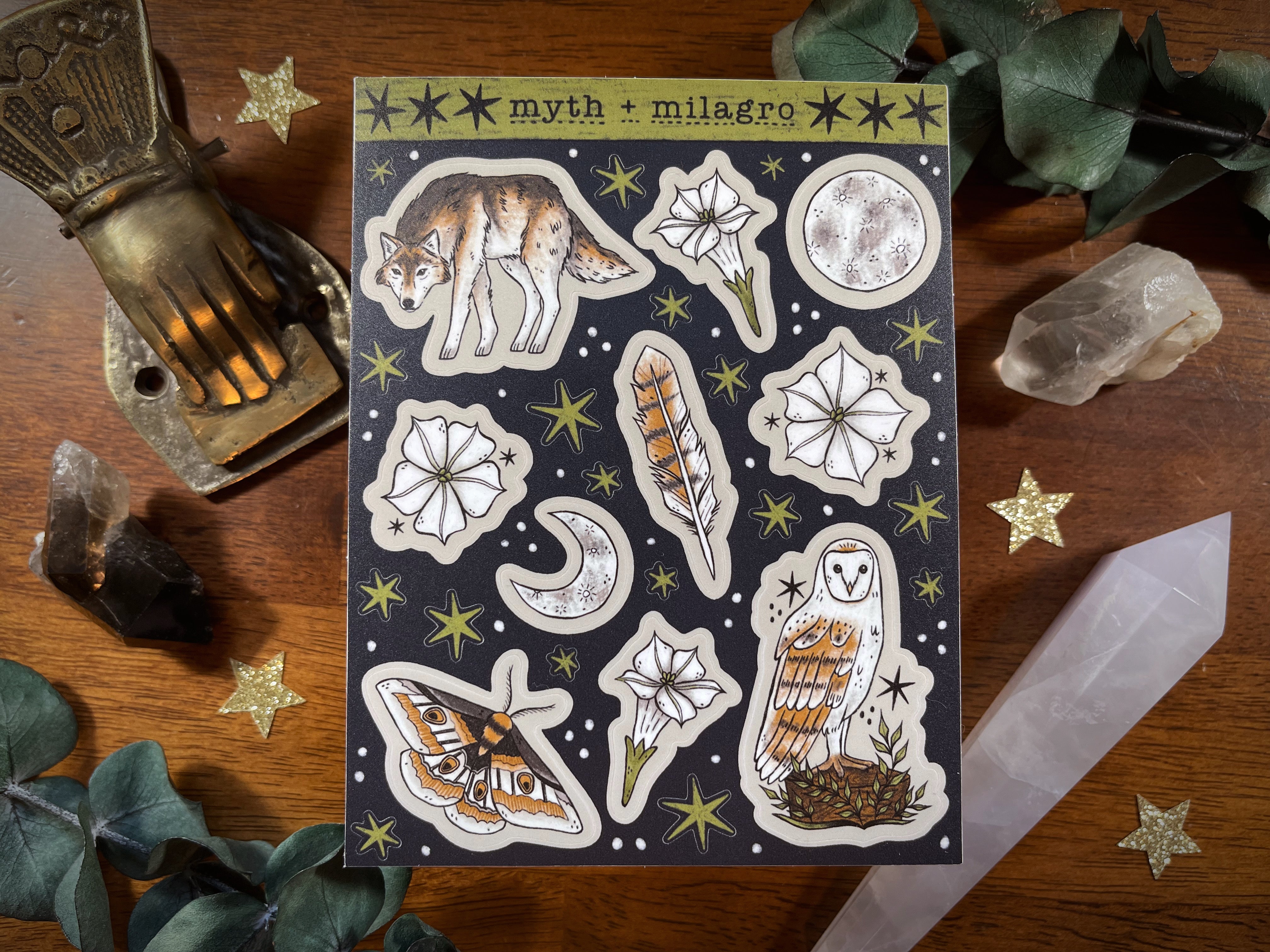 Midnight Moon Sticker Moon Night Vinyl Sticker Sheet – Myth and Milagro