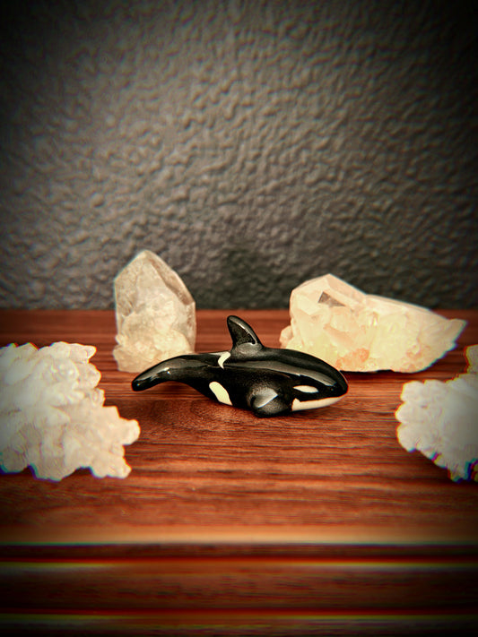 Mini Ceramic Orca/Killer Whale Figurine