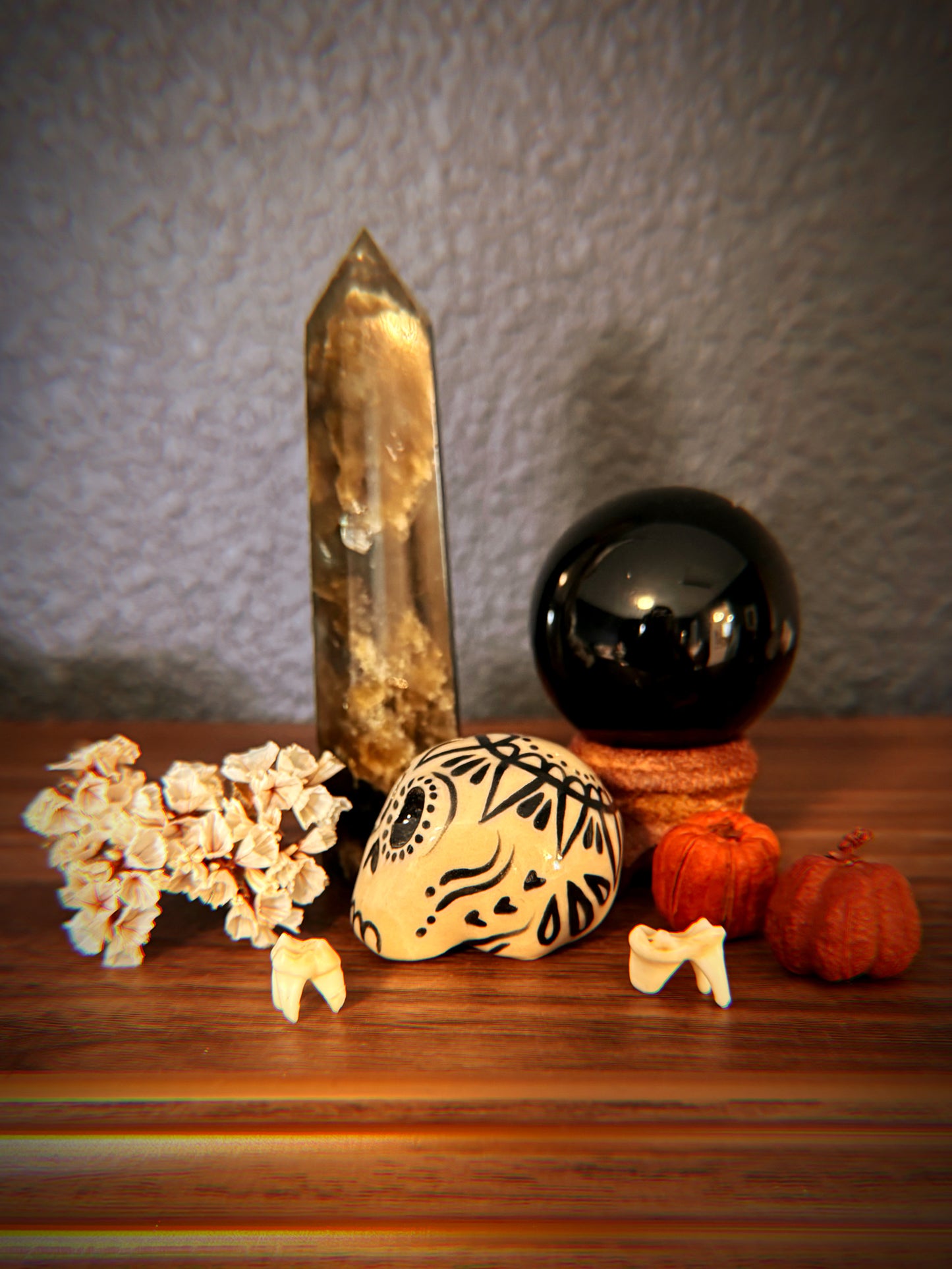 Mini Ceramic Sugar Skull Figurine