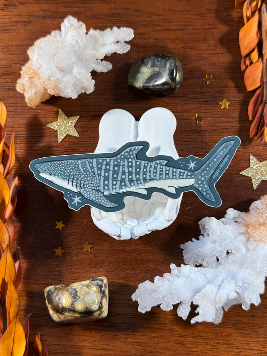 Whale Shark Waterproof Vinyl Die Cut Sticker