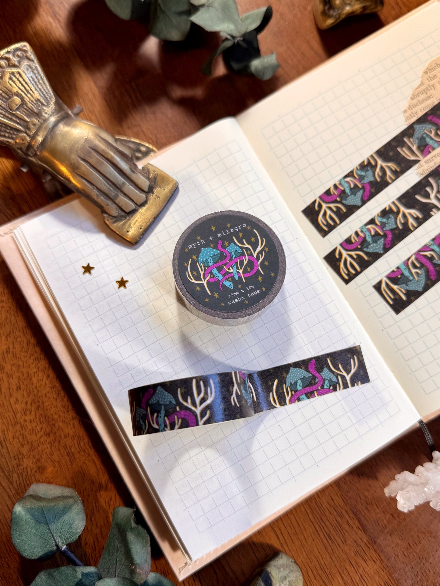 Snake & Mushroom Washi Tape