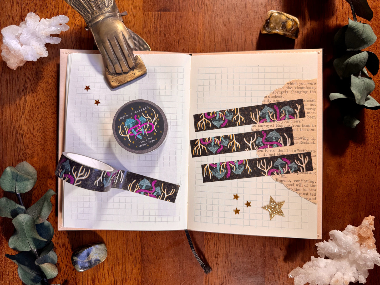 Snake & Mushroom Washi Tape