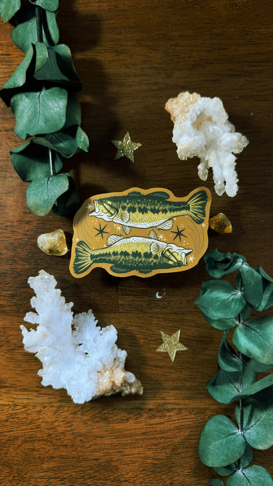 Largemouth Bass Vinyl Die Cut Sticker