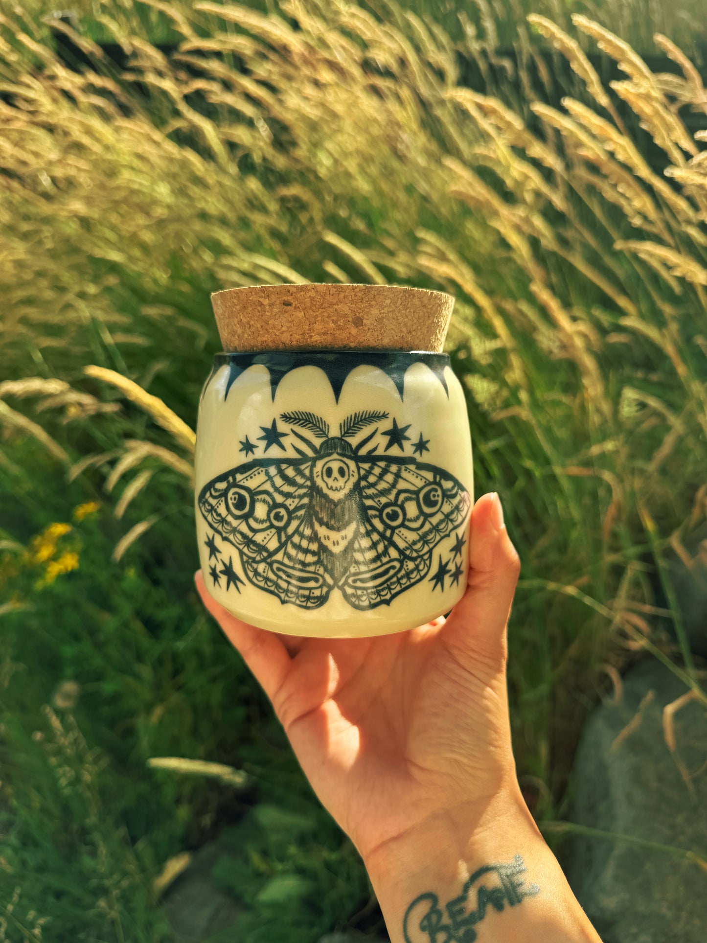 Ceramic Moth Jar