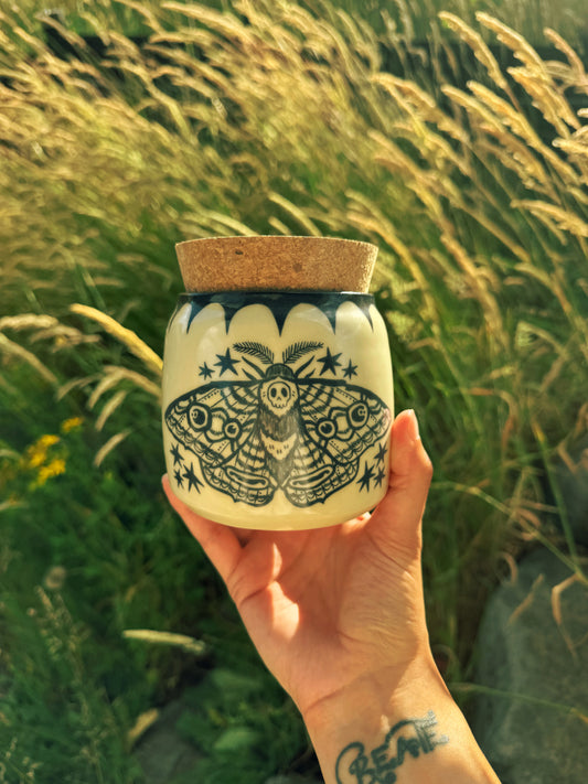 Ceramic Moth Jar