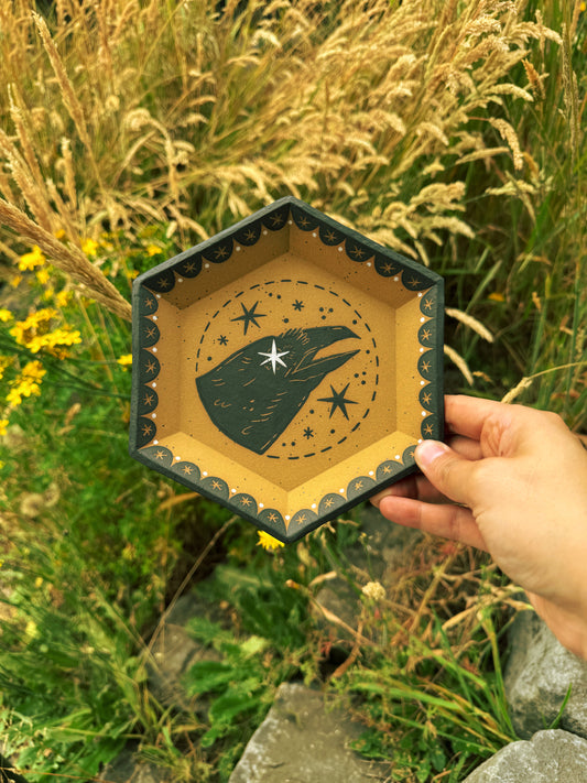 Ceramic Crow Tray