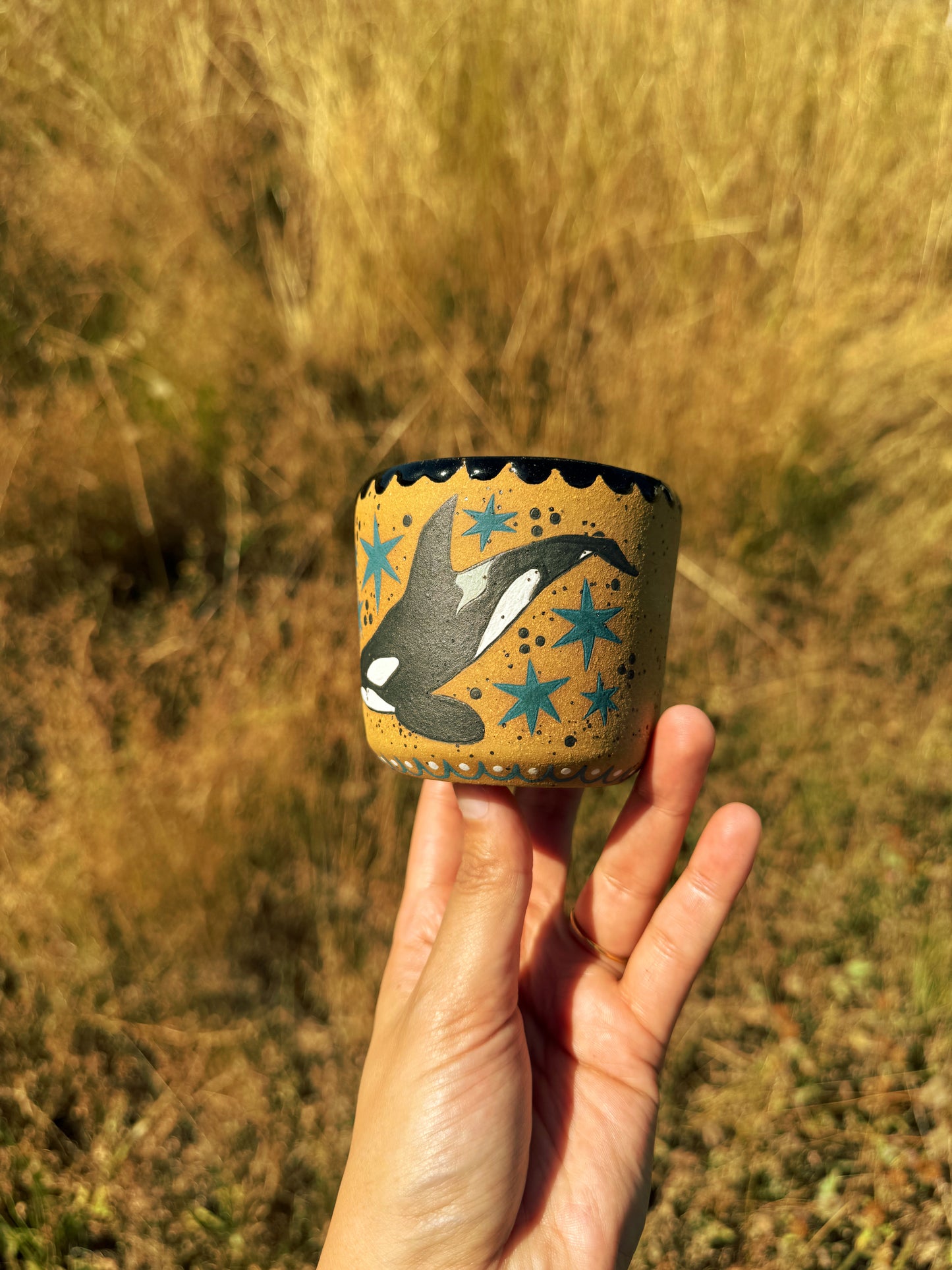 Ceramic Orca Cup/Pot