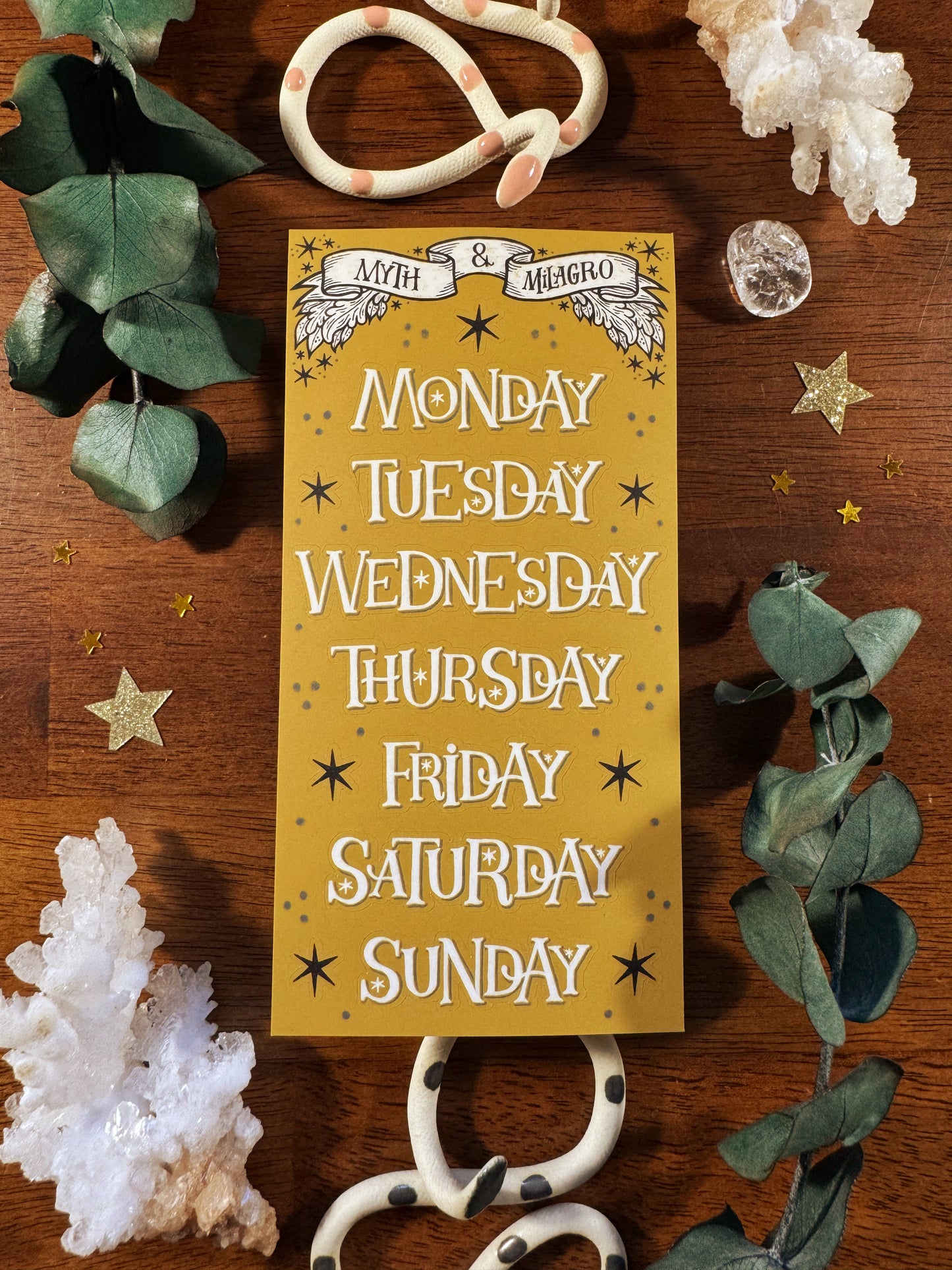 Whimsical Days of the Week Sticker Sheet
