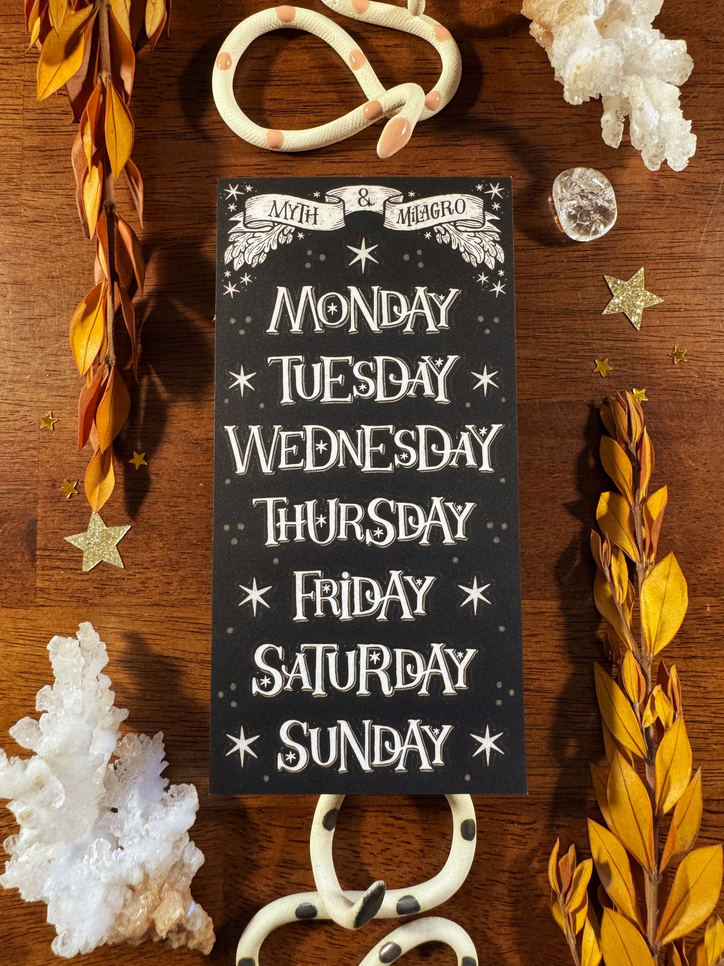 Whimsical Days of the Week Sticker Sheet