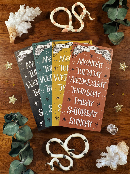 Whimsical Days of the Week Sticker Sheet