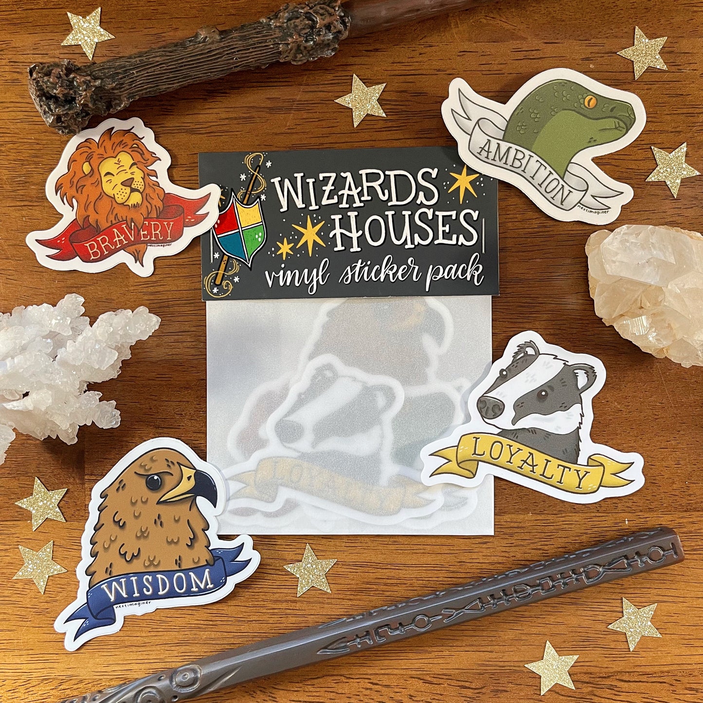 Wizards Houses Vinyl Sticker 4 Pack